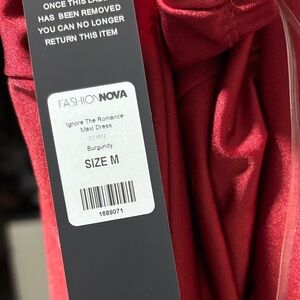 Fashion Nova Deep Red Maxi Dress